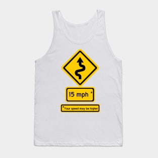 windy road speed sign (mph) Tank Top